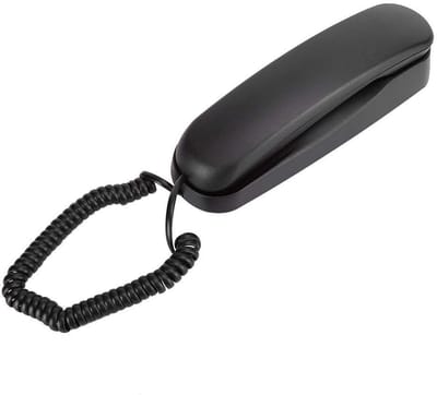 Allecto - Telefoon Tafel - Monteerbare Wandtelefoon - Zwart - Compact en Duurzaam - Perfect voor Hotelkamers en Thuis - Hoogwaardige Kwaliteit