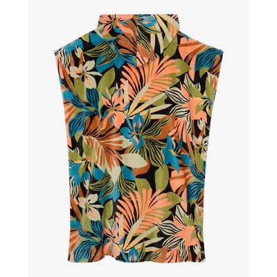 Vrouwelijke geprinte poncho met capuchon Billabong