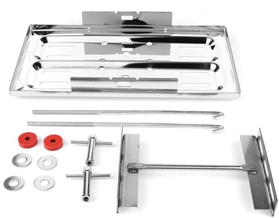 OmGoods - Dailygoody - Batterijhouder Roestvrij Staal - Universele Batterijvak Houderset - Lichtgewicht en Stabiel - 7 1/2 x 13 1/4 Inch - Geschikt voor Diverse...