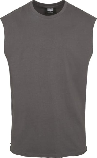 Urban Classics - Open Edge Mouwloos shirt - 4XL - Grijs