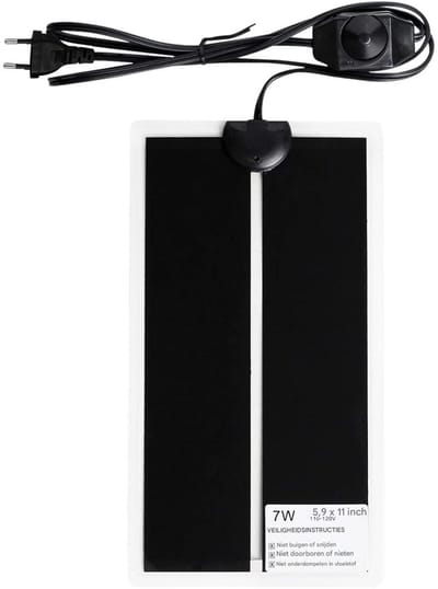 GELLDG Verwarmingsmat voor reptielen - verwarmingsmat voor terrarium - Warmtemat - warmtemat plante - warmte mat - met regelaar - dimmer - Geschikt voor kuikens，reptielen，amfibieën ，vogels - 15 x 28 cm - 7 wattWarmtemat