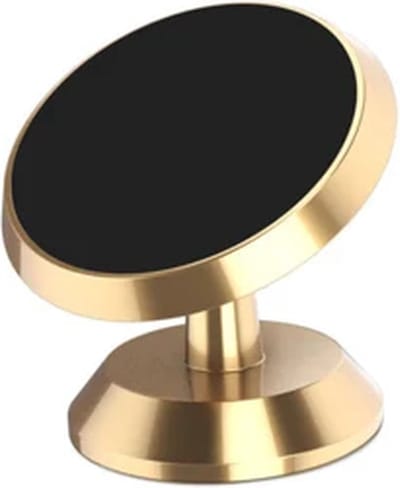 DrPhone A3 Magnetische Telefoonhouder Auto – Dashboard Houder met Sterke Magneet & Extra 3M Metalen Plaat – Geschikt voor 4-6,5 inch Smartphones – Goud
