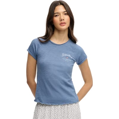 Superdry - Athletic Essentials Slub Graphic T-shirt - Dames - T-shirts