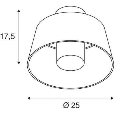 SLV plafondlamp Photoni, roestkleurig, aluminium, Ø 25 cm