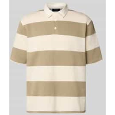 relaxed fit poloshirt in all-over look