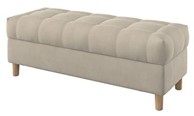 Knooploze Zitbank met Opbergruimte en Gestroomlijnde Bovenkant - Modern Voetenbankje voor Slaapkamer en Hal, 120 cm Breed
