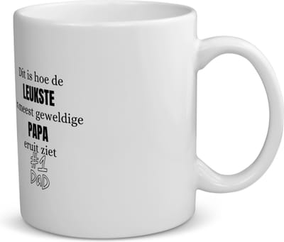 Akyol - dit is hoe de leukste en meest geweldige papa eruit ziet koffiemok - theemok - Vader - papa - vaderdag - cadeau - verjaardag - opa - 350 ML inhoud