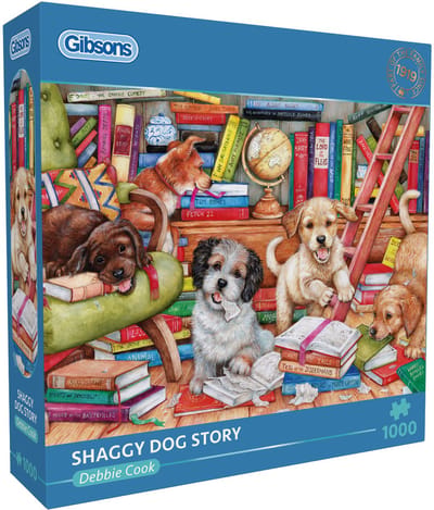 Gibsons - Onzinnig Honden Verhaal ("Shaggy Dog Story") - Debbie Cook - 1000 stukjes - 68×49cm - Legpuzzel voor Volwassenen