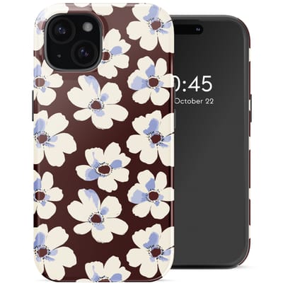 Selencia Hoesje - Geschikt voor Apple iPhone 15 - Backcover geschikt voor MagSafe - Choco Flower Pop