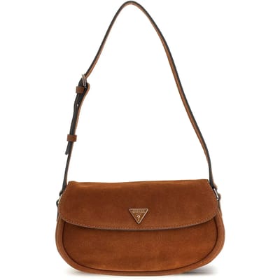 GUESS schoudertas Danya Flap Shoulder Bag Cognac bruine