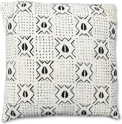 Poufs&Pillows Mudcloth kussen - Afrikaanse stijl - Handgemaakt - Bruine Mudcloth stof met origineel patroon - 45 x 45 cm
