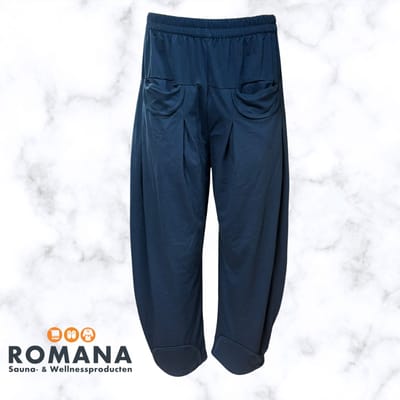 Romana Products - Aufguss Kleding - Sauna Broek - Marine Blauw - Maat 99cm - Loungebroek - Pofbroek - Comfort