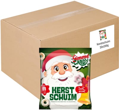 Gimme Candy - Kerst Schuim - 20 zakken - 200 gram
