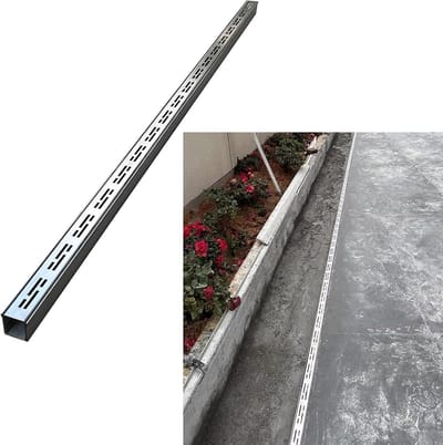 Vloergoot Roestvrij Staal - Drainagesysteem Binnen Buiten - Water Afvoeren - Hoog Draagvermogen - 10 x 5 cm - Zilver