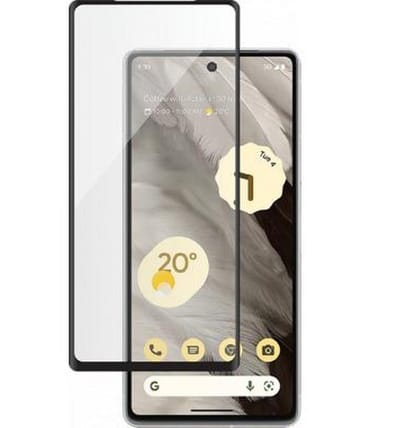Bigben Connected, Screenprotector geschikt voor Google Pixel 7a - Tempered Glass 2.5D & Anti-Scratch, Transparant zwart