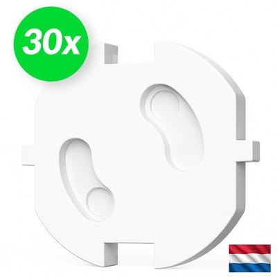 HOGA Stopcontactbeveiliging 30 Stuks | Nederland | Stopcontactbeschermers | Stopcontact Beveiliging | Wit