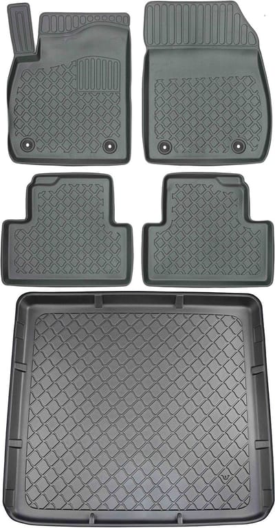 Max-Dywanik ARISTAR Serie - Bagageruimte Mat en Vloermatten - Voor Opel Zafira C - 2012-2019 - Zwart