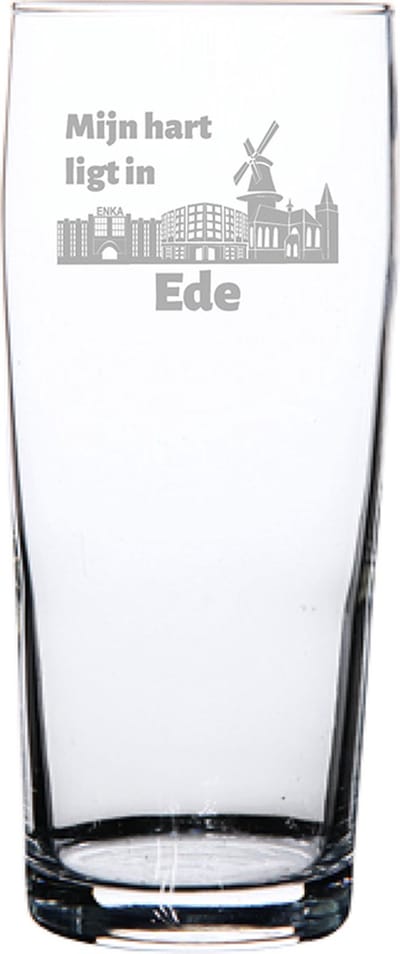 Gegraveerde bierfluitje 19cl Ede