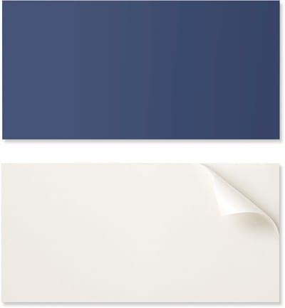 Zelfklevende decoratie met afbeeldingen voor kantoor of studiekamer, 100x50 cm, marineblauw.