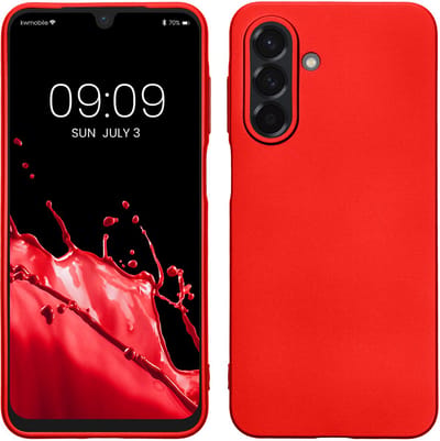 kwmobile telefoonhoesje geschikt voor Samsung Galaxy A26 5G - Hoesje voor smartphone - Back cover in metallic donkerrood