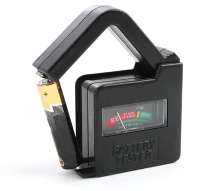 Digitale batterijtester voor AA, AAA, C, D, 9V en toetsen – Draagbaar met analoog display, milieuvriendelijk