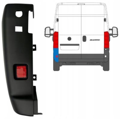 Hoek achterbumper 180 graden voor Peugeot Boxer 2018- / Links