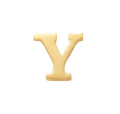 New Bling 9NBG-902Y Gouden Letter Oorknop Y - 1/2 paar - 14 Karaat - 3,6x3,6mm - Oorbel - Cadeau voor haar - Goud