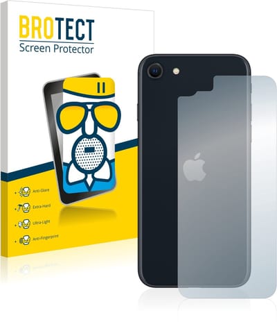 BROTECT - Screenprotector voor Apple iPhone SE 3 2022 (Achterkant) - Folie Beschermfolie Beschermglas matte