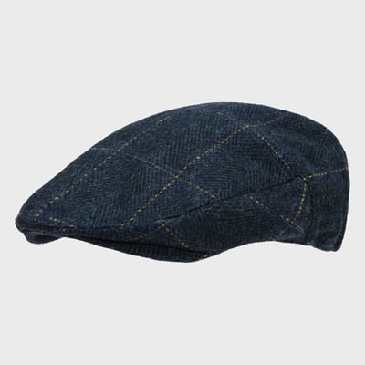 Sophos Lifestyle Vintage geruite platte pet Navy maat S (57cm)