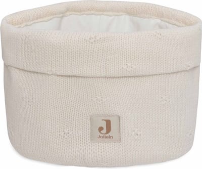 Jollein - Commodemandje - Commode Mandje voor Babykamer- 14x18cm - Opbermand - Cosy Knit Ivory