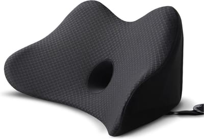 Rugkussen Onderrug - Rugsteun Auto - Lendensteun in Bed - Voor Op De Bank - Donut Kussen - Memory Foam - Zwart