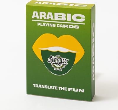 Lingo - Arabische speelkaarten-playingcards - talen leren - Arabisch- jong en oud- Arabische woordenschat- woordenschat- Leer Arabische woordenschat op een leuke en gemakkelijke manier- 52 essentiële vertalingen- Leren- reizen- spelen