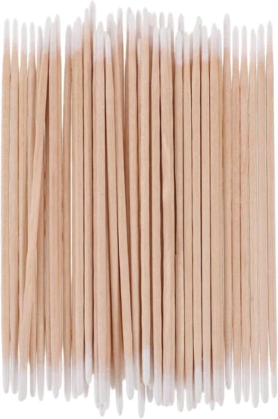 Houten Wattenstaafjes - Dubbele Punt - Precisie Schoonmaak - Dubbelpuntig Ontwerp - 1200 Stuks - Wit