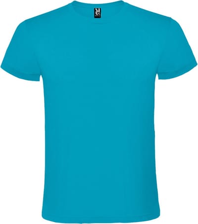 Turqoise 5 pack t-shirts Merk Roly Atomic 150 maat S