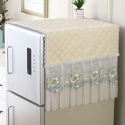 Housse de réfrigérateur en tissu anti-poussière, housse de réfrigérateur domestique, nouvelle serviette de réfrigérateur lavable multifonctionnelle de style chinois 50 * 140cm
