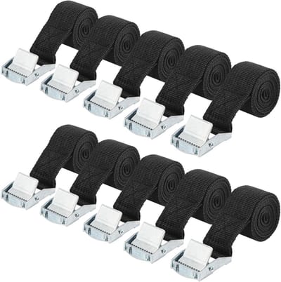 Ratchet straps 25 mm x 1 m - verstelbare lashing straps - robuust met metalen gesp - ideaal voor motor en fietsdrager - ShopVlot