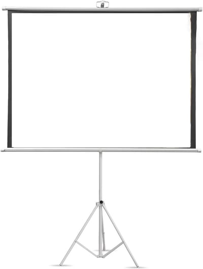 Draagbaar Projectiescherm - Standaard Scherm - Films Presenteren - Uitklapbare Poten - 60-72 Inch - Wit