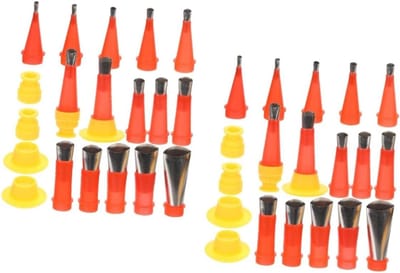 Kitspuitmonden Set - Kit Applicator - Nauwkeurig Ontwerp - Roestvrij Staal - 15 Maten - Zilverkleurig