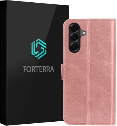 Hoesje Geschikt voor Samsung Galaxy A26 - Luxe Bookcase - Walletcase Hoes - Portemonnee - Cover - Rosé goud