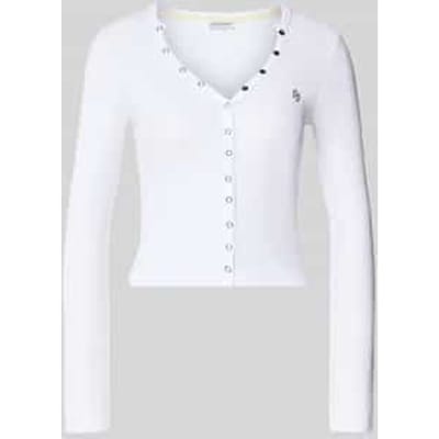 Slim fit shirt met lange mouwen van katoenmix