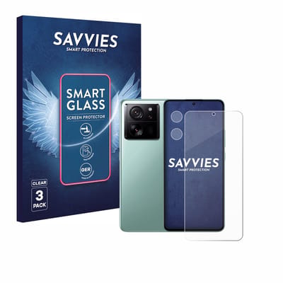 3 Stuks Savvies Screenprotector - geschikt voor Xiaomi 13T Pro (Voor+Camera) - beschermfolie glas transparant