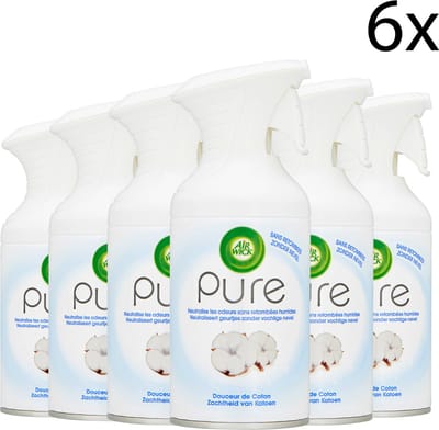 Air Wick Luchtverfrisser Spray - Pure Zachtheid van Katoen 250ml x6