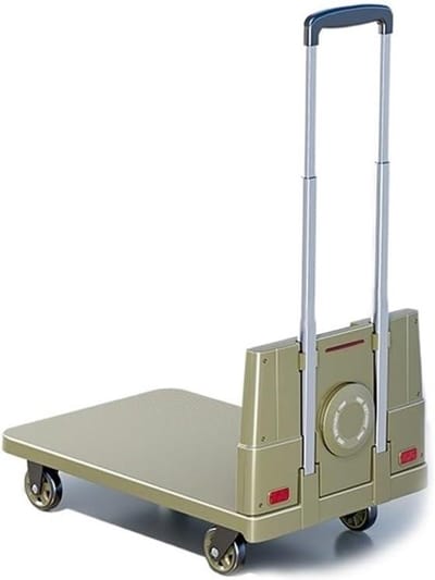 Handwagen Opvouwbaar - Platte Kar - Spullen Verplaatsen - 2-in-1 Functionaliteit - Klein - Groen