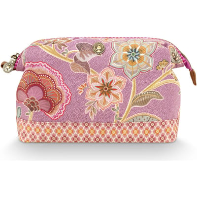 Pip Studio - Cooper Make up tasje - Toilettas dames - Voor make-up - Matata Lila - 26x12x18cm