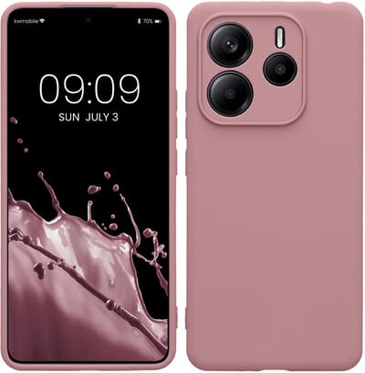 kwmobile telefoonhoesje geschikt voor Xiaomi Redmi Note 14 5G - Hoesje voor smartphone - Precisie camera uitsnede - In mat oudroze