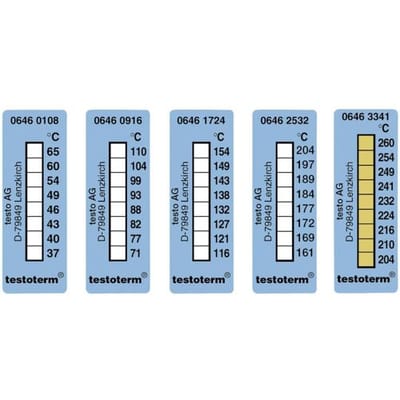 testo testoterm Temperatuurmeetstrip 37 tot 65 °C Inhoud10 stuk(s)