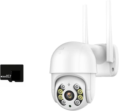 Dubbele Lens Camera - Beveiligingscamera Buiten - Huis Bewaken - Dubbel Scherm Weergave - 4MP HD - Zwart