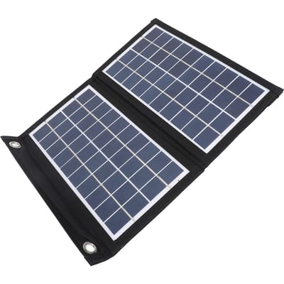 Draagbaar Zonnepaneel 2-Voudig Monokristallijn Silicium 15W 5V Dubbele USB-Poorten Waterbestendig Zonne- gray