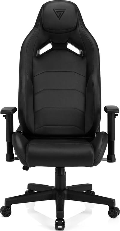 SENSE7 Vanguard - Gamingstoel - Belastbaar tot 150 kg - Eco-leer & Lendenkussen - Bureaustoel - Ergonomische Stoel - Max. 190 cm - Zwart