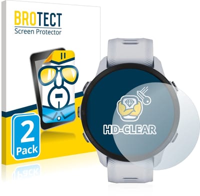 BROTECT - Screenprotector voor Garmin Forerunner 955 - Folie Beschermfolie transparant 2 Stuks